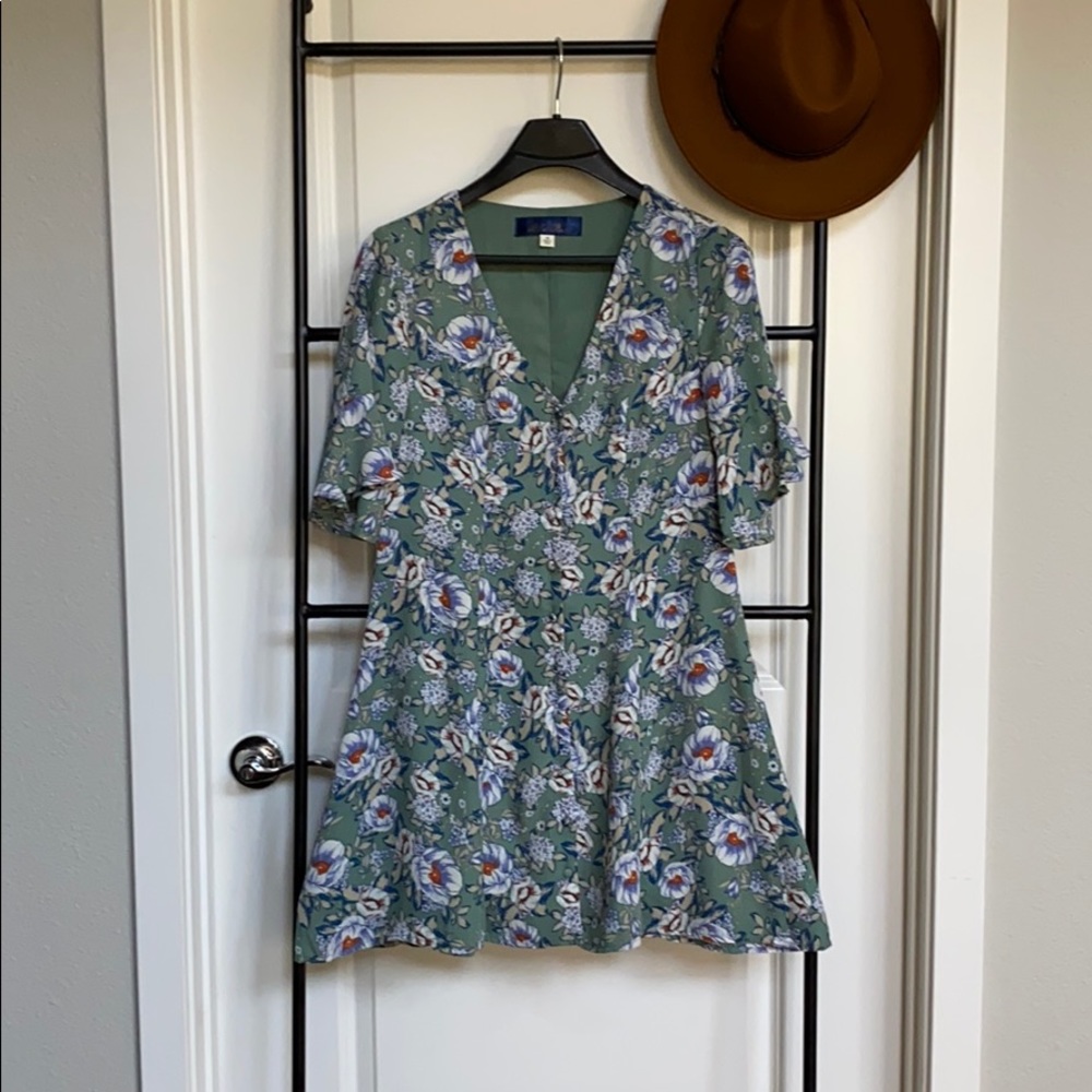 Floral Button-up Dress